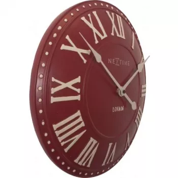 NeXtime klok 3083ro London Roman, Ø34.5 cm, Wanduhr, Rot/Weiß
