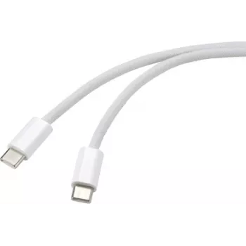 Renkforce USB-Kabel USB-C®-Stecker, USB-C®-Stecker 3,00 m Weiß Twisted Pairs RF-6056884 (RF-6056884)