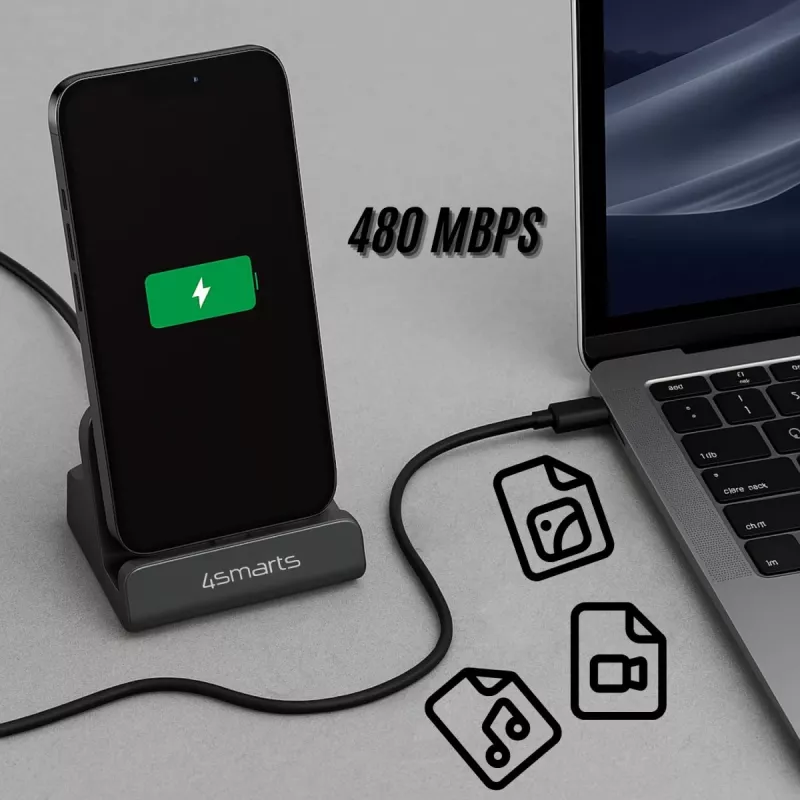 4smarts Charging Dock VoltDock USB-C 60W Grau (541426)