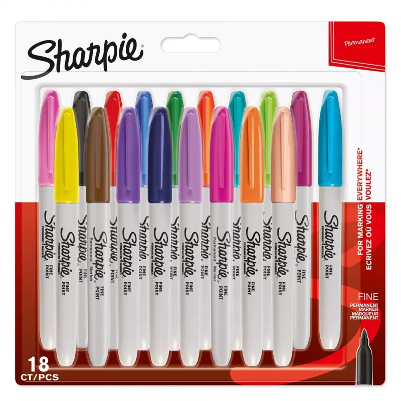 Sharpie Feinmarker 18 Stück Feinspitze Mehrfarbig