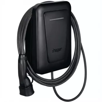 Elektrofahrzeug-Ladestation Hager XVL122CLM witty pro 1x22 kW Typ 2 fest angeschlossen 6,5 m Kabel
