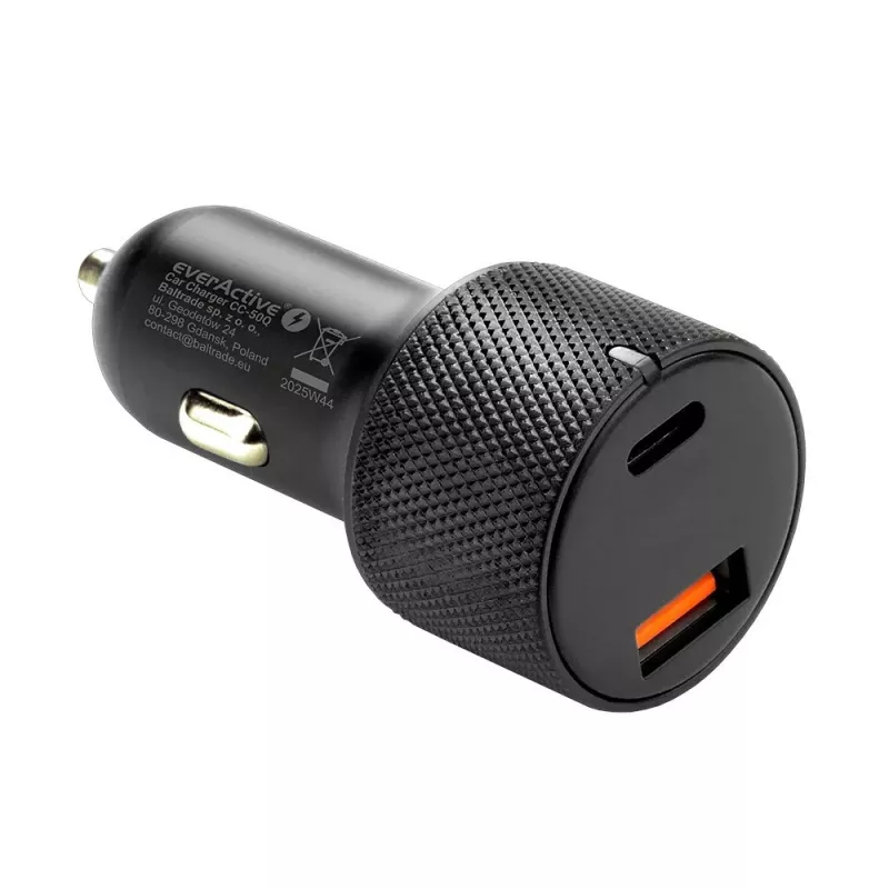 Auto-Ladegerät everActive CC-50Q QC3.0 75W mit Quick Charge 3.0-Unterstützung und USB-Anschlüssen