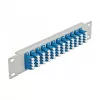 Glasfaser-Patchpanel DeLOCK 10 Zoll 12 Port LC Quad blau 1U grau