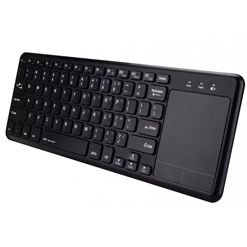 Funk-Tastatur RF TRACER TRAKLA46367 — Full-Size, Membran, Touchpad, 2,4 GHz, Schwarz