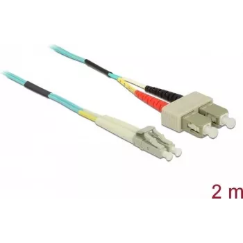 Glasfaserkabel DeLOCK LC zu SC Multimode OM3 2 m
