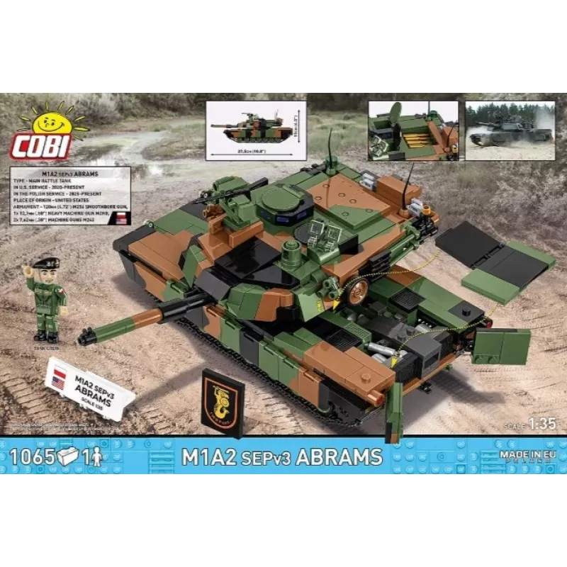Konstruktionsset Cobi M1A2 SEPV3 Abrams Modell mit 1.065 Bausteinen