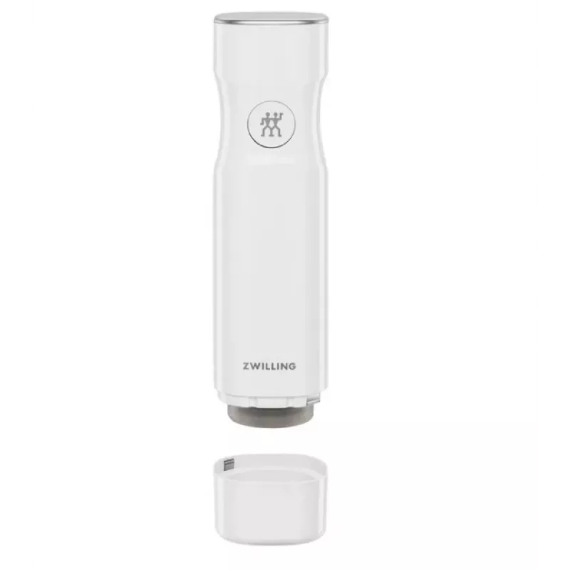 Vakuumierbox ZWILLING 36807-007-0, rechteckiger Kunststoff-Lebensmittelbehälter, 1,1 l & 2,3 l, luftdicht verschließbarer Deckel, abnehmbar, durchscheinend weiß