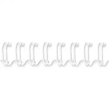Fellowes - Bindedraht - 10 mm - 297 mm - 34 Ringe - A4 (210 x 297 mm) - 80 Blatt - Weiß - 100 Stk. (53262)