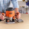 Router/Trimmer Schwarz & Decker KW1200EKA-QS — kompakte Oberfräse mit einstellbaren Tiefeneinstellungen, ergonomisches Design