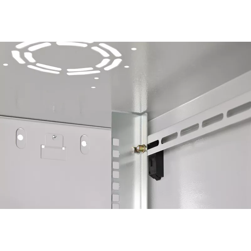 Wandmontagerack DIGITUS Dynamic-N 12U 600x600 mm IP20, Schlüsselschloss, Kabelmanagement, unmontiert