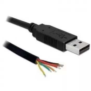 Serielles Kabel DeLOCK 83116 USB Typ-A DB-9 Schwarz 1,8 m