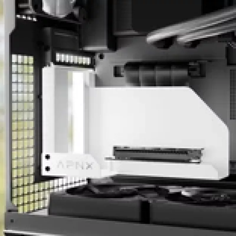 APNX Vertikaler GPU-Montagesatz GAZU-1045 Weiß — vertikale GPU-Halterung für PC-Gehäuse, weiße Ausführung