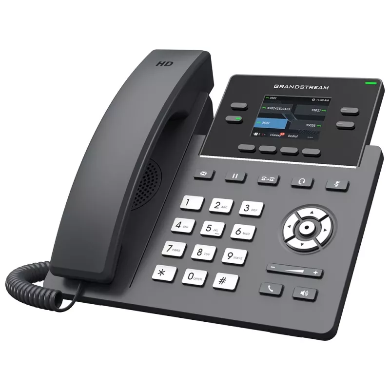 IP-Telefon Grandstream Networks GRP2612G Schwarz 4 Leitungen LCD