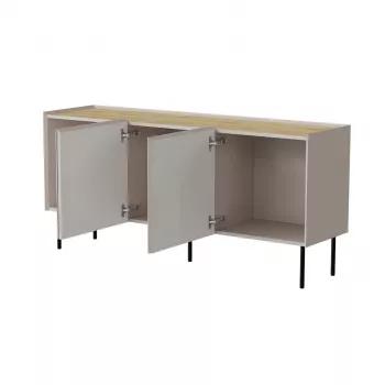 Kommode cama meble FELLINI 150x40x70 cm, Cashmere-Finish, geölte Eichenplatte