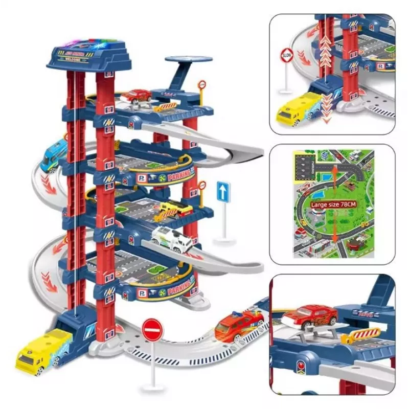 Extralink Kids | Parkhaus | Garage mit elektrischem Lift Spielzeugautos für Kinder