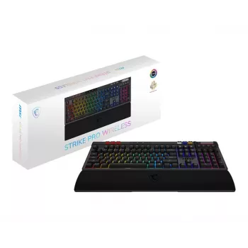 Mechanische Gaming-Tastatur MSI Strike Pro W Silent US-Layout RGB-Beleuchtung, kabelgebunden, taktile Silent-Schalter