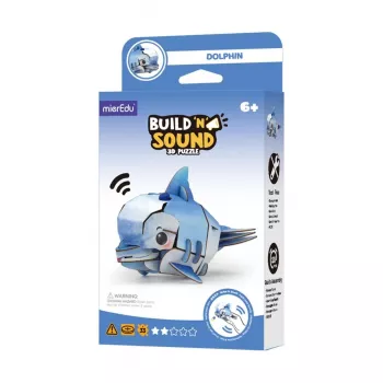 MierEdu Bauen und Hören 3D-Puzzle - Delfin