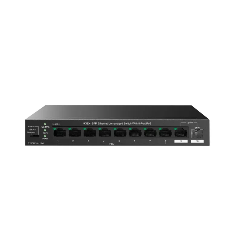Unmanaged Switch Tenda TEG1110PF-8-120W Gigabit Ethernet PoE 9 Ports