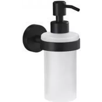 tesa MOON Schwarz 40565-00000-00 Seifenspender 200 ml Schwarz (matt), Glas satiniert (40565-00000-00)