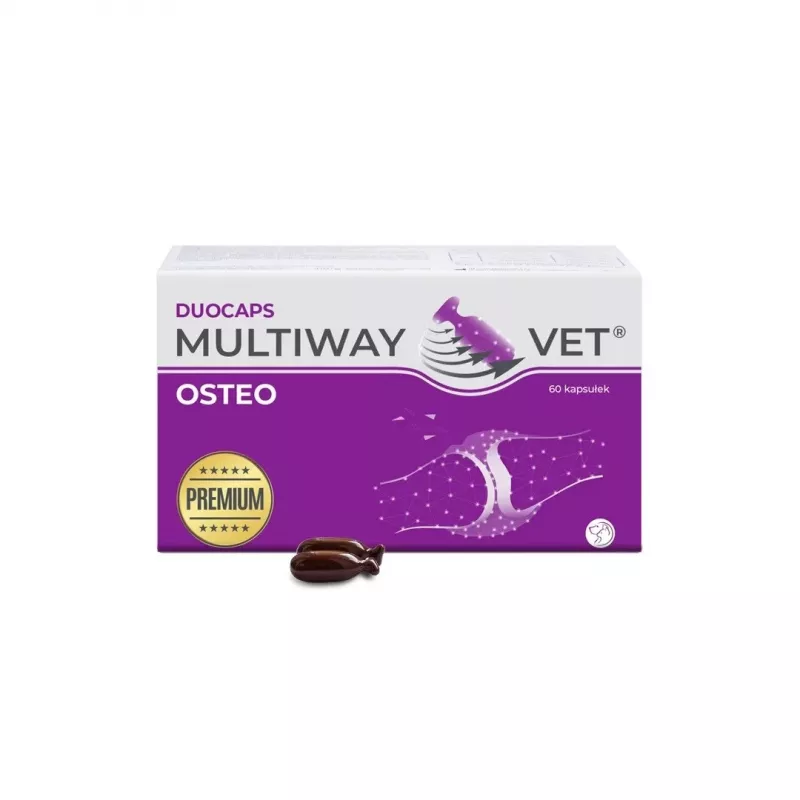 Softgel-Kapseln JM Sante Multiway Vet Duocaps Osteo — Gelenkunterstützung für ausgewachsene Hunde und Katzen, 150-g-Packung