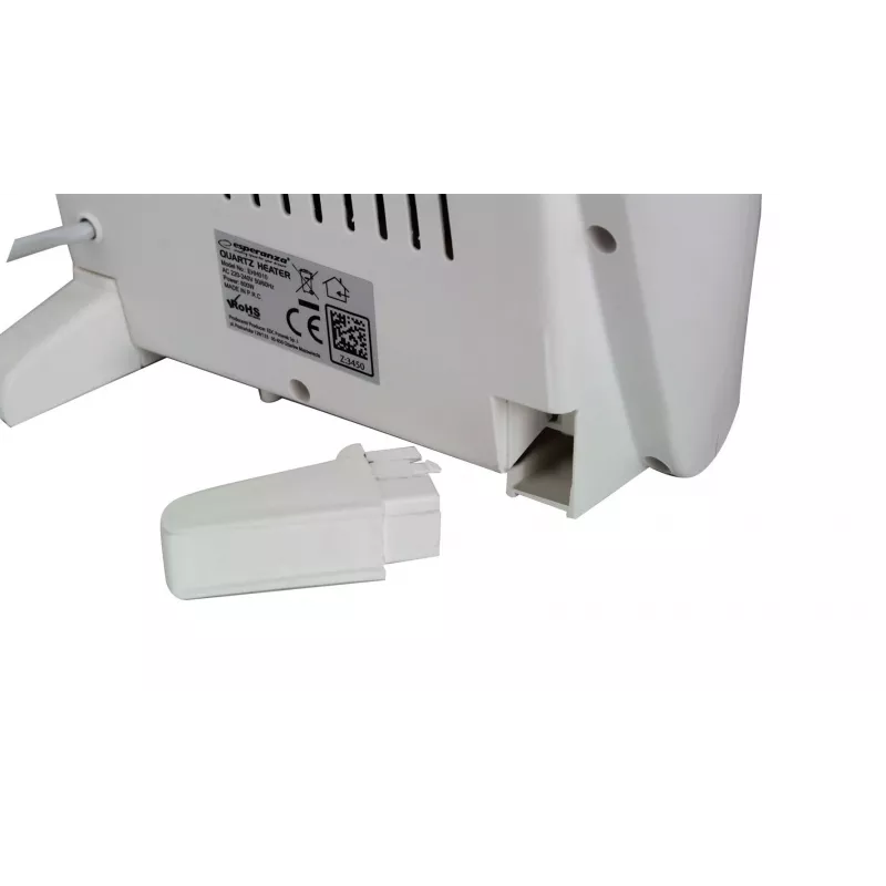 Quarz-Elektroheizlüfter ESPERANZA EHH010 400W/800W, weiß, 1,2 m Kabel, Tasten, einstellbarer Thermostat