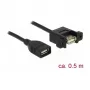 USB-Kabel DeLOCK 85459 USB 2.0 0,5 m Schwarz