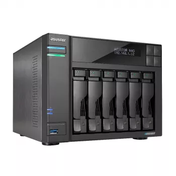 Asustor LOCKERSTOR 6 NAS Desktop Intel® Celeron® N5105 8 GB DDR4 HDD ADM Schwarz