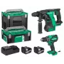 Akkuschrauber Hikoki Akku-Set 18 V DS18DBS+DH18DBL mit 2 x 5 Ah Akkus