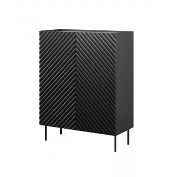 Regal cama meble ONDA 2D2SZ Bücherregal 98×45×127 cm schwarz
