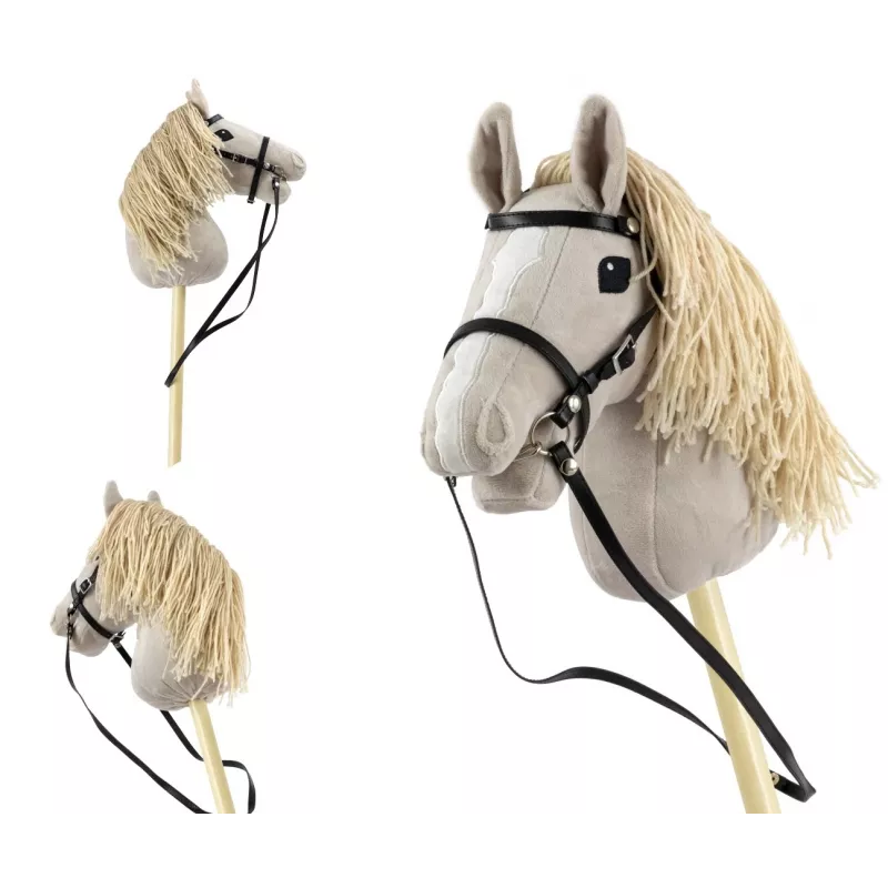 Plüsch-Steckenpferd Milly Mally 6626 Hellgrau – milly mally Kuscheltier, Steckenpferd zum Reiten