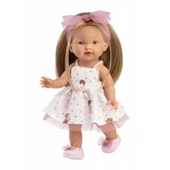 Puppe Llorens Valeria 28 cm – realistische Merkmale, weicher Körper, Vinylkopf und Gliedmaßen