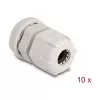 Kabelverschraubung M12 DELOCK grau Kunststoff 10er-Pack