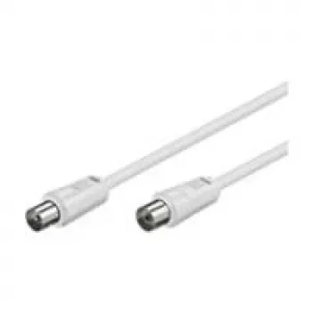 Wentronic Goobay Antennenanschlusskabel, Weiß, 7,5 m – IEC/Koax-Stecker auf IEC/Koax-Buchse (11513)