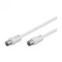 Wentronic Goobay Antennenanschlusskabel, Weiß, 7,5 m – IEC/Koax-Stecker auf IEC/Koax-Buchse (11513)