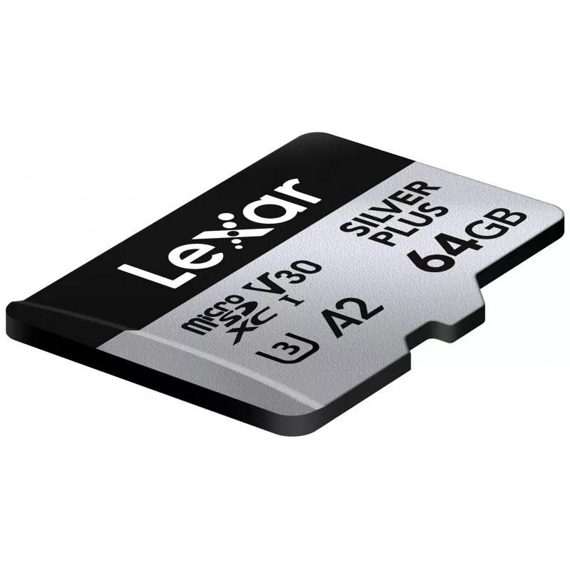 MicroSD-Karte Lexar 64 GB UHS-I Klasse 3 SILVER PLUS