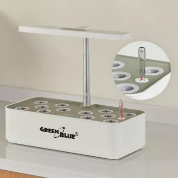 GreenBlue Intelligentes Indoor-Pflanzenanzuchtsystem, SMART-Topf, 4L Fassungsvermögen, für 12 Pflanzen, Vollspektrum-LEDs, GB133