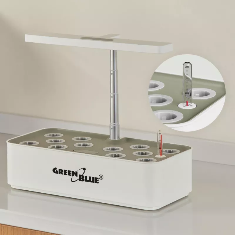 GreenBlue Intelligentes Indoor-Pflanzenanzuchtsystem, SMART-Topf, 4L Fassungsvermögen, für 12 Pflanzen, Vollspektrum-LEDs, GB133