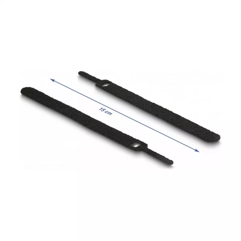 Klettkabelbinder DeLOCK 19076 150x12mm Sortierte Farben 10er-Set