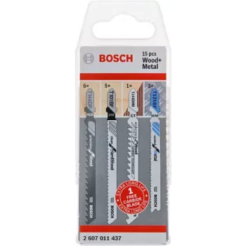 Bosch 2 607 011 437 Stichsäge-/Säbelsäge-/Multifunktions-Sägeblatt Stichsägeblatt 15 Stk.