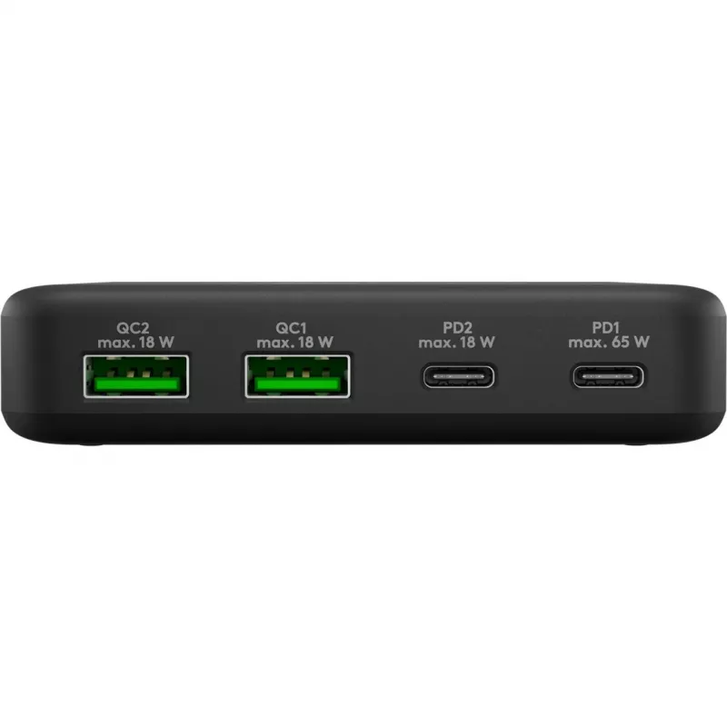 GOOBAY Multiport USB-C PD GaN Tischladegerät 65 W, schwarz