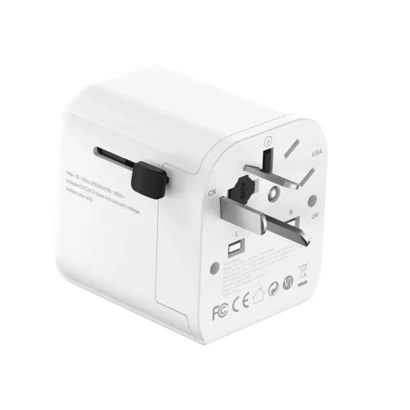 Reise-Netzteil GEMBIRD TPA-EU1A1C20-01-W 20W, USB-A 18W + USB-C 20W, Schuko-Steckdose, Eingang 100–250 V
