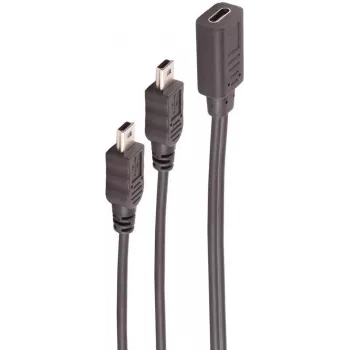 USB-Kabel ShiverPeaks BS13-20022 0,3 m USB-C Mini-USB B Schwarz