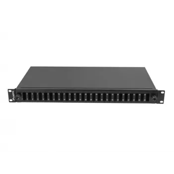 Patchpanel 1U Lanberg FOP1-24SD-LQB Stahl Schwarz Rack-Montage