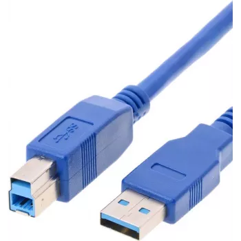 USB-Kabel Helos 014683 USB 3.2 Gen 1 3m USB A USB B Blau