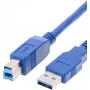 USB-Kabel Helos 014683 USB 3.2 Gen 1 3m USB A USB B Blau