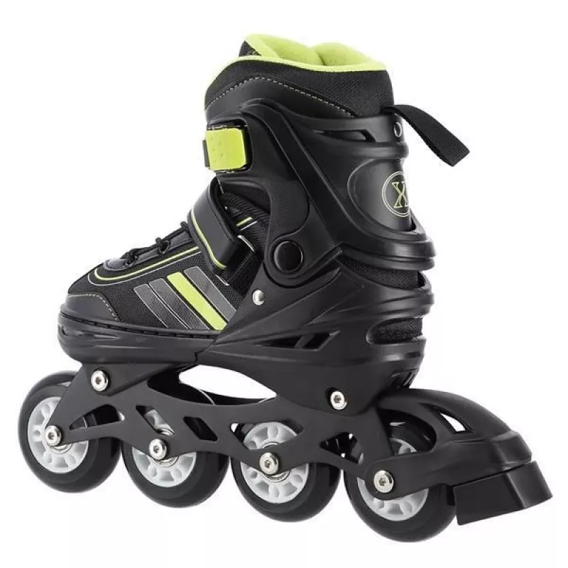 Nils Extreme NH18191 2IN1 Inline Skates SCHWARZ/LIMETTE GR. M (34-38) Mit austauschbaren Eishockeyskates