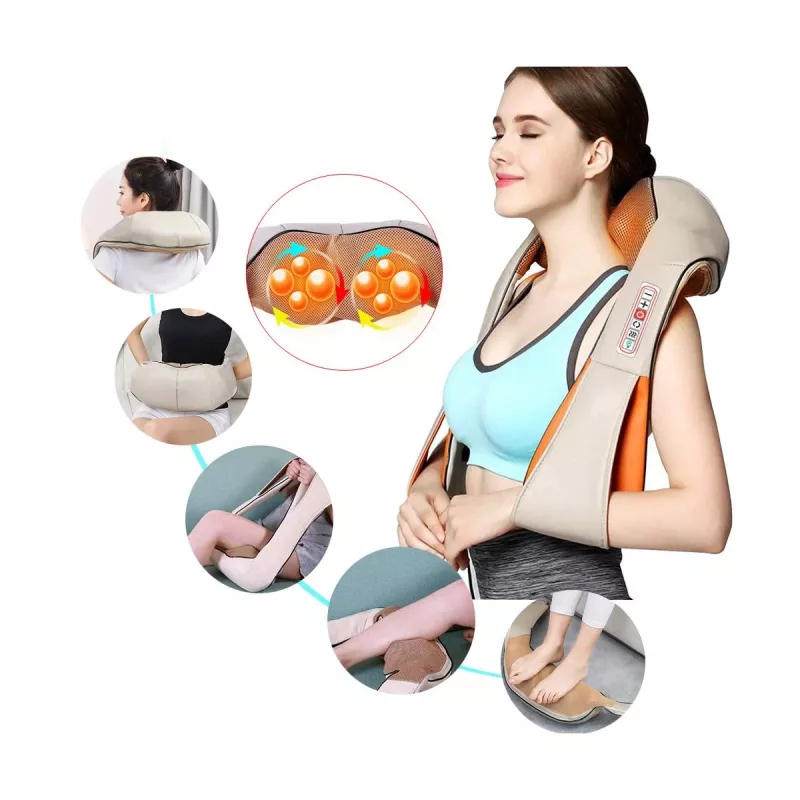 Extralink Smart Life Nackenmassagegerät | Nackenmassagegerät | 3 Geschwindigkeiten, 30W, Wechselstrom, Gleichstrom