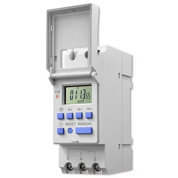 DIN-Schienen elektronischer Zeitschalter QOLTEC 50983, batteriebetrieben, für Automatisierungsschaltungen