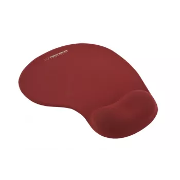 Mauspad ESPERANZA EA137R — rote Gel-Oberfläche, rutschfeste Basis, integrierte Handgelenkauflage