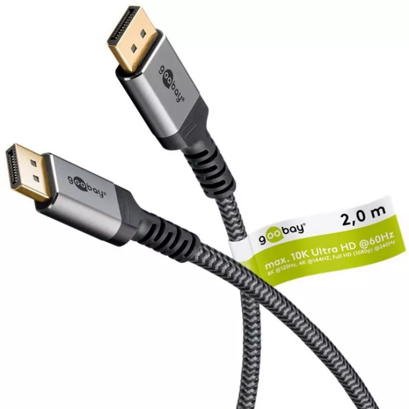 Goobay DisplayPort-Kabel 2.0/2.1, 80 Gbit/s | 75685 | DisplayPort auf DisplayPort